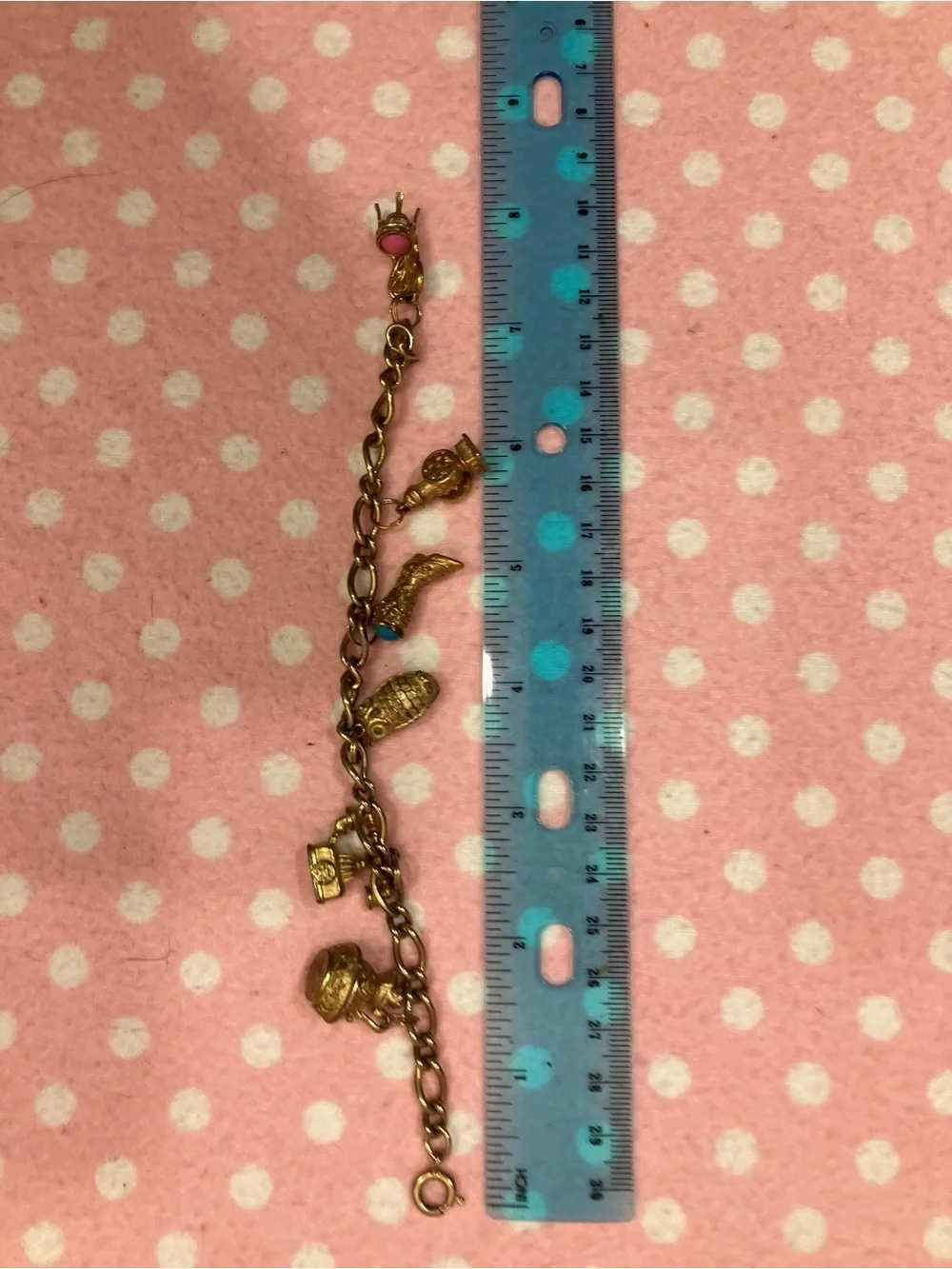 Avon Faux Gold charm bracelet - medium